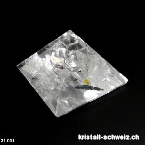 Pyramid Bergkristall, Basis 5,6 x H. 3,7 cm. Unikat