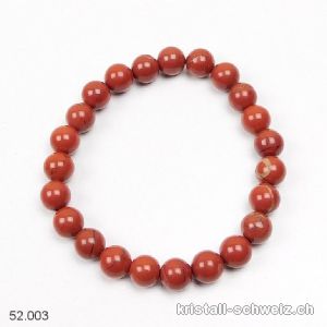 Armband Jaspis Rot 8 mm / 21 cm