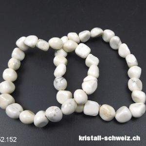 Armband Magnesit 8-10 mm, elastisch 17,5 cm. Grösse SM