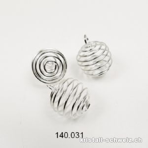 1 Spiral aus Metall für Stein 1,5 bis 2 cm 