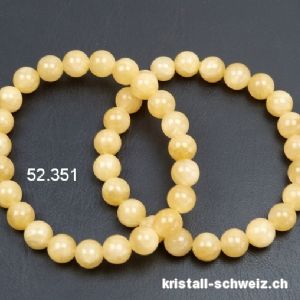 Armband Calcit hell-gelb 8 - 9 mm, elastisch 18,5 - 19 cm