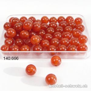 Karneol dunkel, Kugel gelocht 6 mm