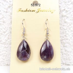 Ohrhänger Tropfen Amethyst 2 cm. Sonderangebot