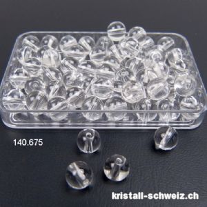 Bergkristall, Kugel gelocht 6,5 mm