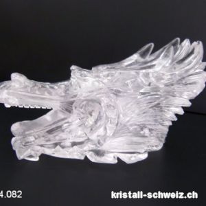 Schädel Bergkristall DRACHE 13 cm. Einzelstück 568 Gramm. Qualität A