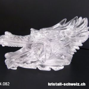 Schädel DRACHE Bergkristall 13 cm. Einzelstück 568 Gramm. Qualität A