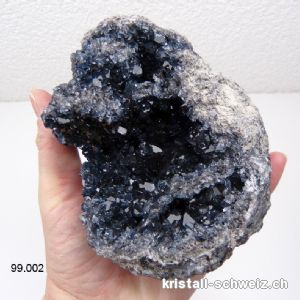 Celestite - Coelestin schwarz, Kristall mit Matrix. Einzelstück 1'660 Gramm