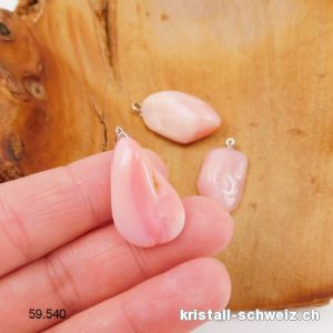 Anhänger Chrysopal - Anden Opal rosa an 925 Silberöse