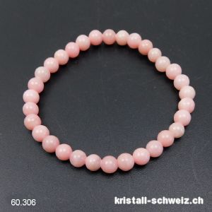 Armband Opal rosa - Andenopal 6 mm, elastisch 18 cm. Grösse M