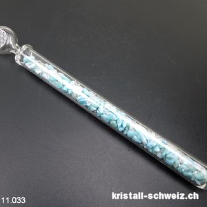 LEICHTFÜHLEN - HELLSICHT Elixier Larimar und Bergkristall mit Blume des Lebens