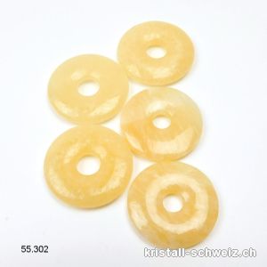 Calcit hell gelb Donut 3 cm. SONDERANGEBOT