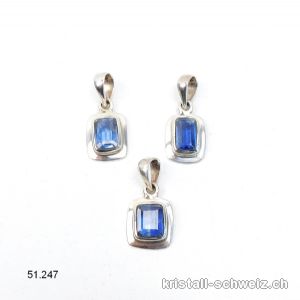 Anhänger Kyanit blau 1,5 cm aus 925 Silber