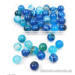 Achat blau, Kugel gelocht 8 mm. Sonderangebot