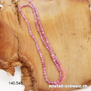 Strang Turmalin rosa - Rubellit FACETTIERT 3-3,5 mm / 38 cm