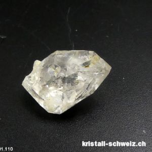 Quarz Doppelender, Schweiz - Wallis. 1,9 x 1,3 x 0,9 cm. Einzelstück