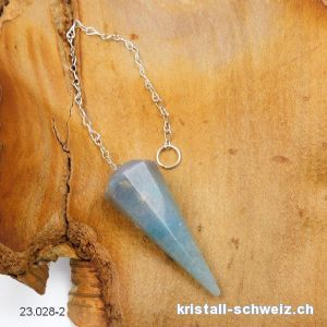 Pendel  Aventurin blau facettiert 4,7 cm. Unikat