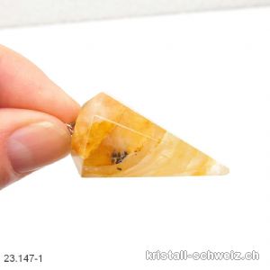 Pendel Golden Healer - Quarz-Limonit facettiert. Unikat 4 cm