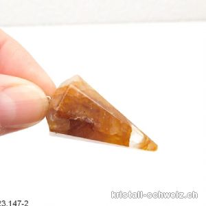 Pendel Golden Healer - Quarz-Limonit facettiert. Unikat 3,8 cm