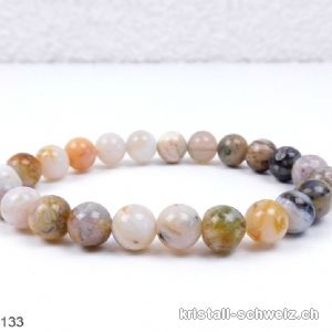 Armband Achat bunt 8,5 mm / 18,5 - 19 cm