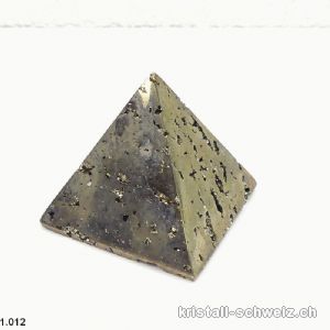 Pyramid Pyrit aus Peru, Basis 5,3 cm x H. 4,8 cm. Einzelstück 224 Gramm