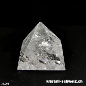 Pyramid Bergkristall, Basis 4,5 x H. 4 cm. Unikat