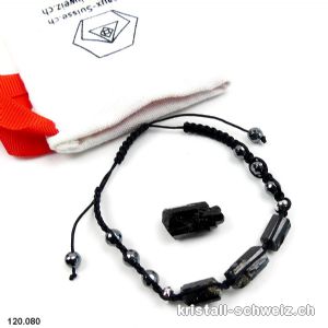 Schutz Set - Armband Turmalin roh und 1 Stein