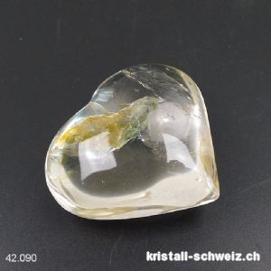 Herz Citrin natur 5 x 4,5 cm. Einzelstück 64,5 Gramm