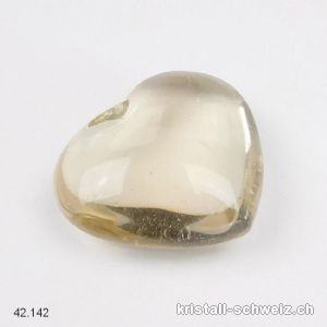 Herz Citrin natur 5 x 4,1 cm. Einzelstück 55,7 Gramm