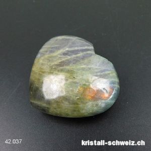 Herz Labradorit 3,7 x 3,4 x 1,4 cm. Einzelstück