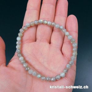 Armband Labradorit facettiert 5 mm / 21 cm. Gr. L-XL