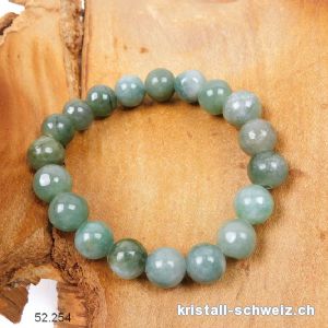 Armband Jadeit - Edel Jade 10 mm / 18 cm. Unikat