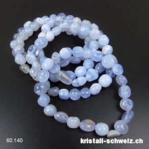 Armband Chalcedon blau 8 - 10 mm / 18 - 18,5 cm