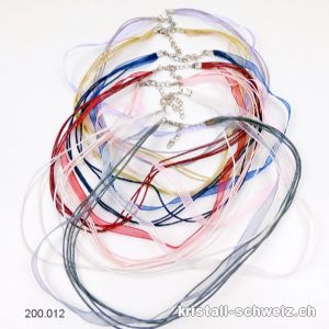 7 x Halskette Organza Mixfarben, einstellbar