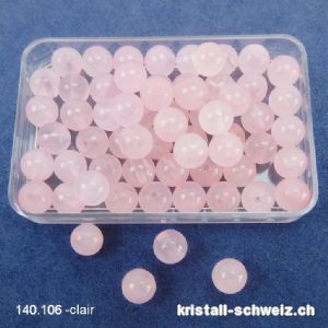 Rosenquarz, Kugel gelocht 6,5 mm