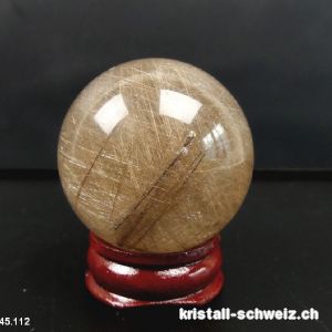 Kugel Rutil-Quarz 4 cm. Unikat 86 Gramm