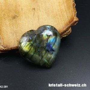 Herz Labradorit 3,3 x 3,1 x 1 cm. Einzelstück. SONDERANGEBOT