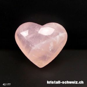 Herz Rosenquarz aus Brasilien. Unikat 46 Gramm