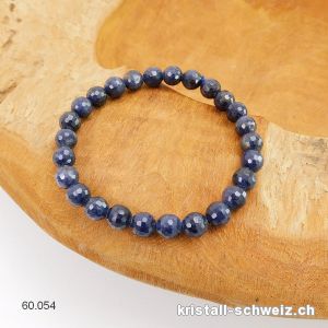 Armband Saphir blau facettiert 7 mm / 18 cm. Grösse M. Unikat