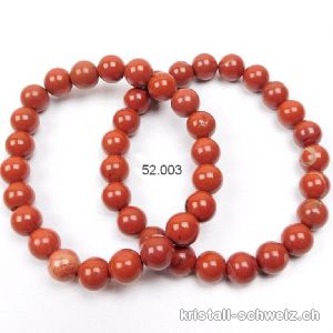 Armband Jaspis Rot 8 mm / 21 cm