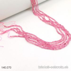 Strang Turmalin rosa - Rubellit FACETTIERT 2 mm / 38,5 cm