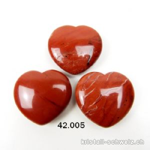 Herz Jaspis rot 4,2 x 4 x 1,5 cm