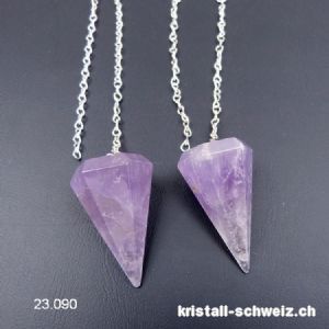 Pendel Amethyst hell facettiert 3,5 - 4 cm. Verkauf pro Stk.