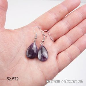 Ohrhänger Tropfen Amethyst 2 cm. Sonderangebot