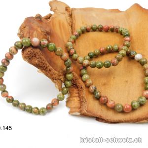 Armband Unakit - Epidot 6,5 - 7 mm / 18,5 - 19 cm