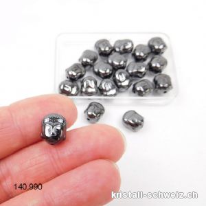 Hämatit dunkel 10,5 x 8,5 x 7,5 mm, Zwischenteil Buddha