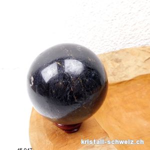 Kugel Turmalin schwarz - Schörl 6,4 cm. Unikat 423 Gramm. Sonderangebot