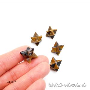 Klein Merkaba Tigerauge, diagonal 2 cm x dick. 1,2 cm. Sonderangebot