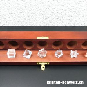 7 platonischen Körper Bergkristall 1,3 bis 1,8 cm