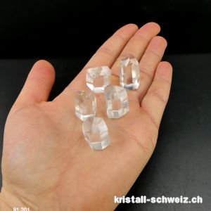 Bergkristall Chavero aus Brasilien, kleine polierte Spitze 2,8 bis 3 cm