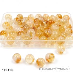 Citrin, Kugel gelocht 6,2 - 6,8 mm